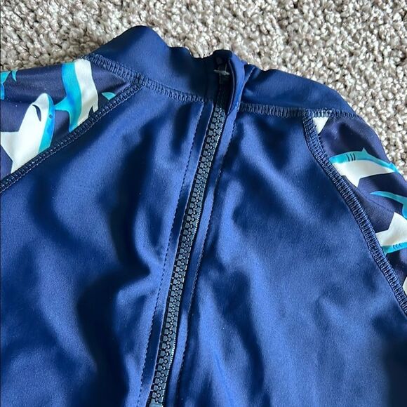 Kids Shark Swim Suit - Navy Blue - Picture 4 of 4